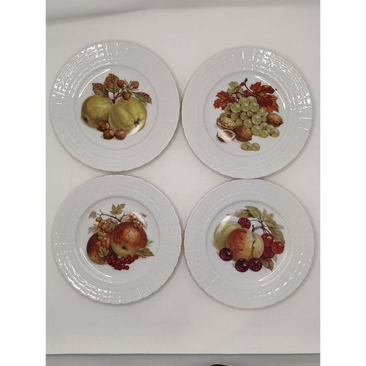 Fall Harvest Fruit & Nuts Hutschenreuther Germany Set Salad Dessert Plates