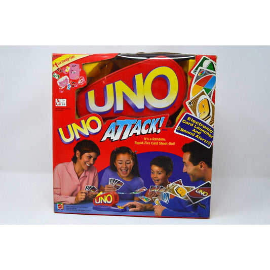 UNO Attack Electronic Card Launcher Game 2003 Edition Mattel With Cards