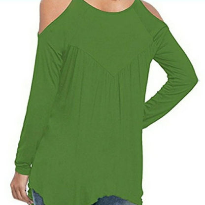 Lace Front Cold Shoulder Top