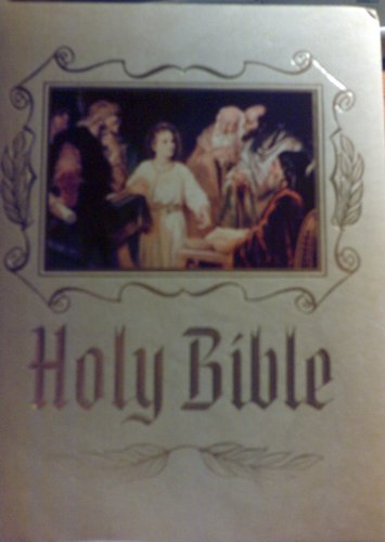 HOLY BIBLE Large Pictorial KJV Leather (Red Letter Edition, Old and New Testaments)