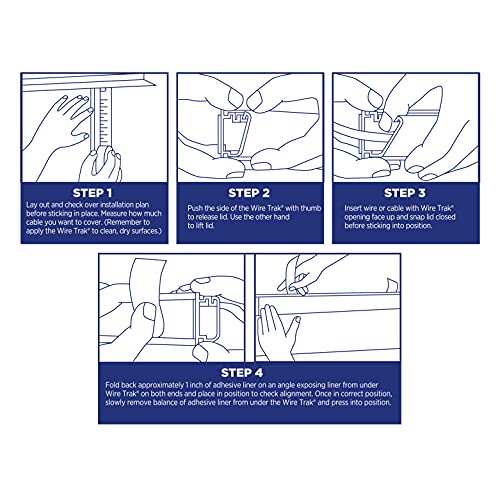 Wire Trak Wire Management Kit, Peel and Stick Adhesive