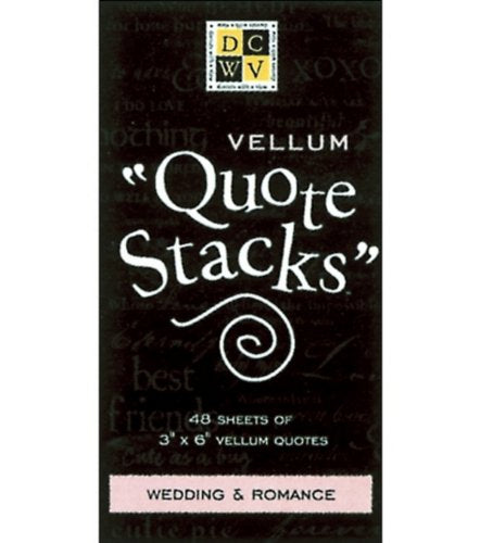 Vellum Quote Stacks 3 Inch x 6 Inch - Wedding,Romance