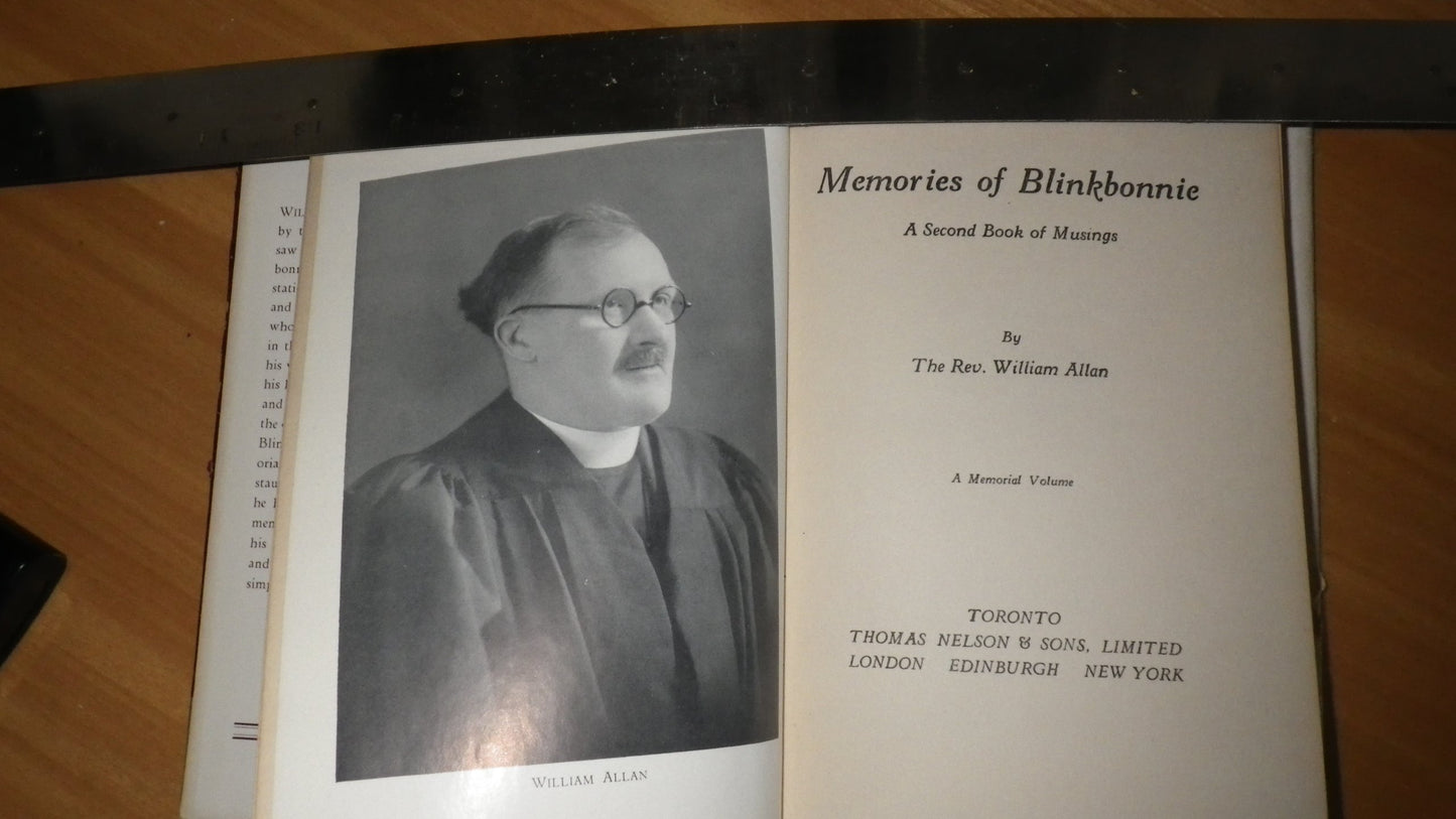 Memories of Blinkbonnie, a Second Book of Musings