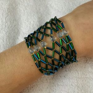 Peacock Diamond Weave Bracelet